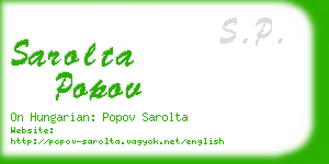 sarolta popov business card